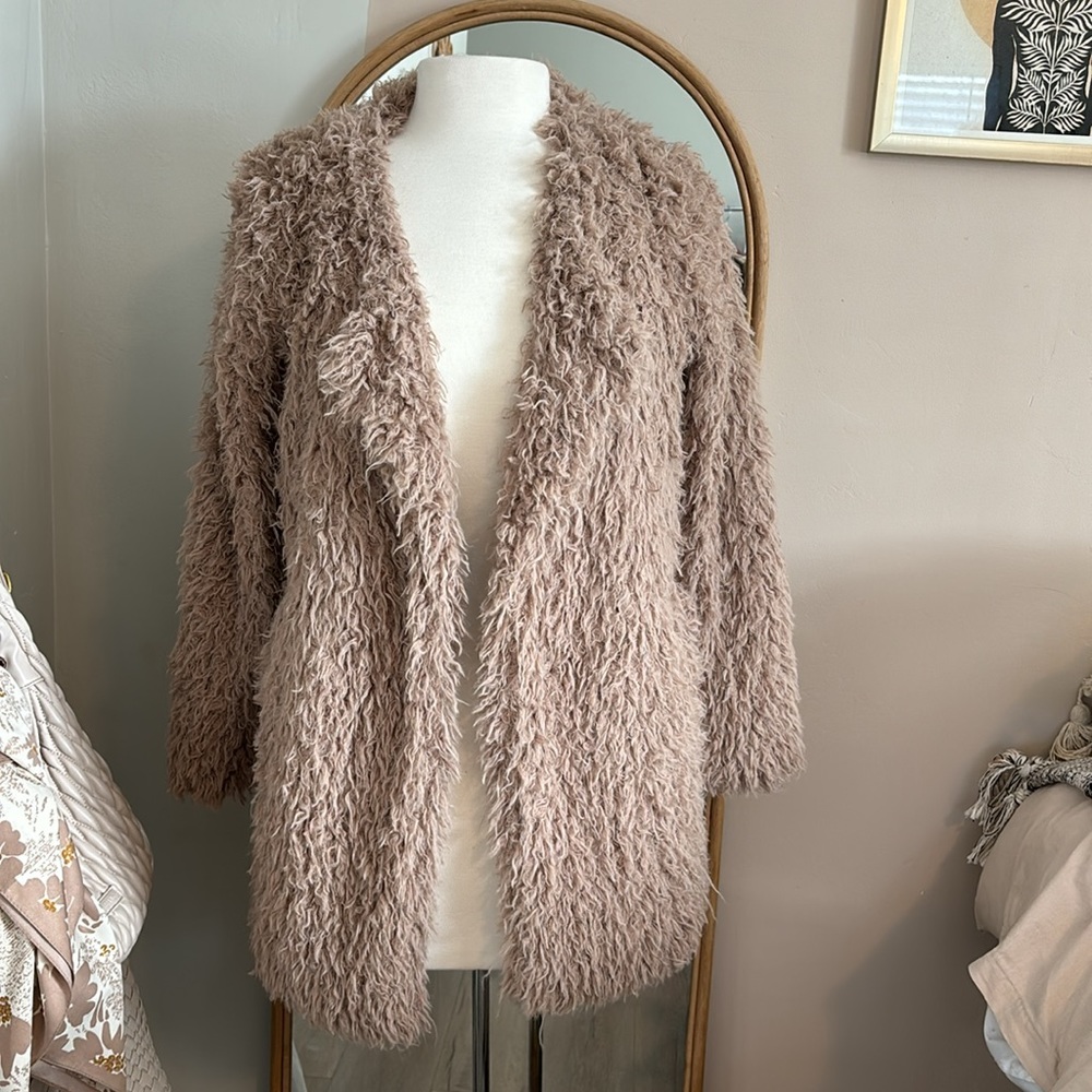 Shaggy Cardigan Coat